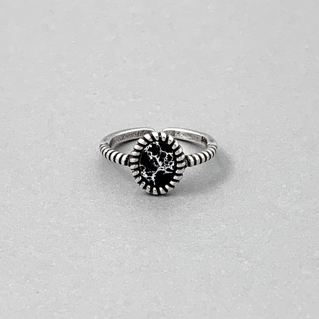 Black Marble Ring #087