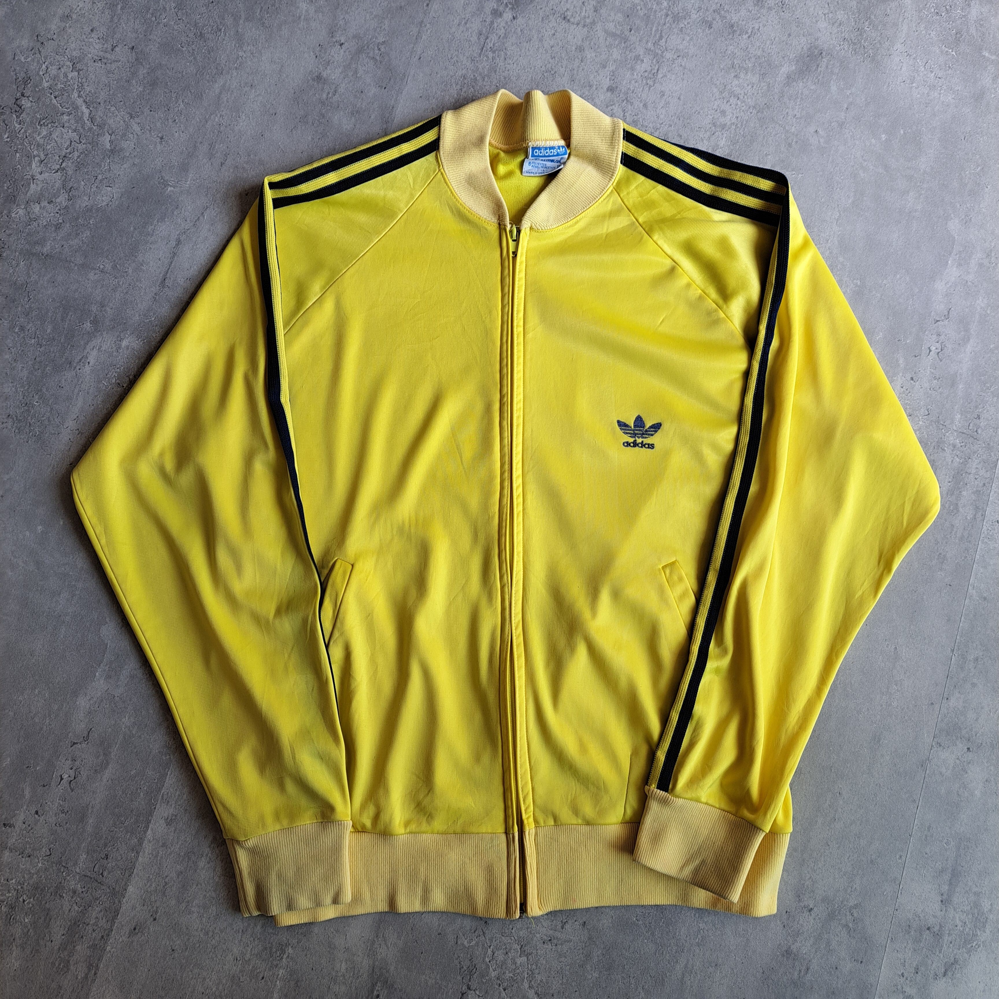 80s Made in USA ATP 黄色 ネイビー Adidas トラックジャケット 80s Made in USA ATP 黄色 ネイビー Adidas トラックジャケット