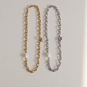 11/14(金)21時新作発売*stainless pearl chain necklace