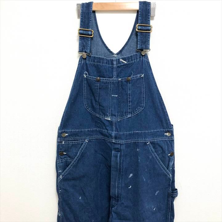 90s 古着 ローバックス オーバーオール デニム ワイド W37 L30 | 古着