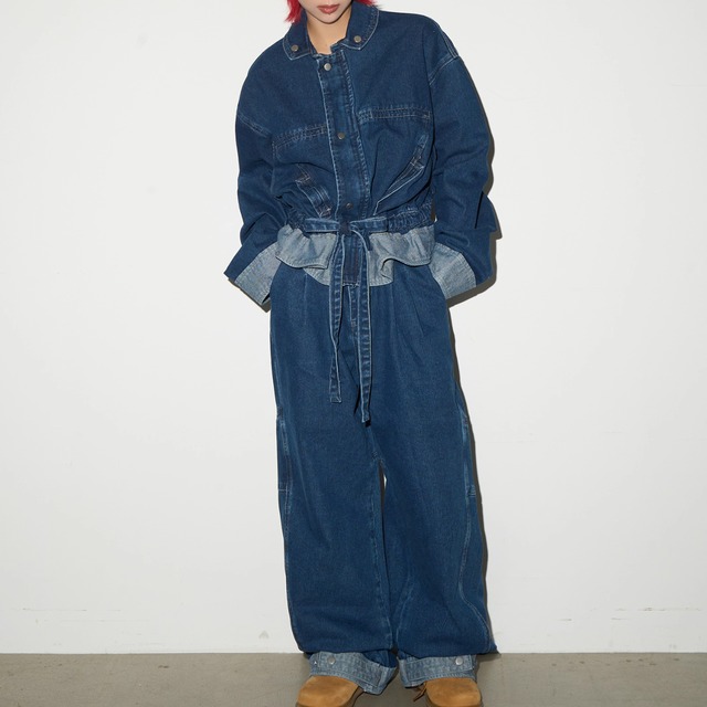 ドローストリングヘムジャケット＆パンツセットアップB0353