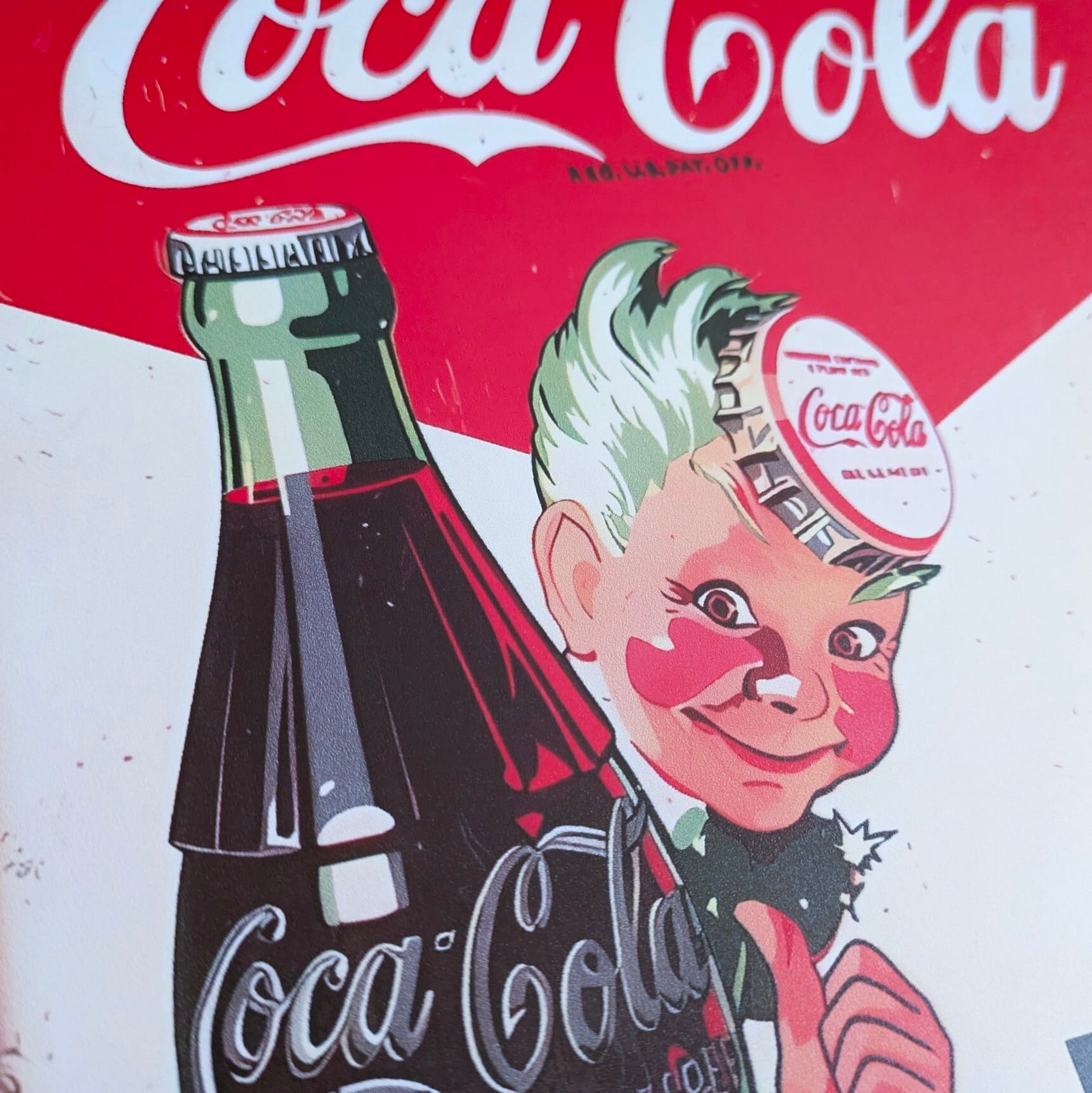 送料無料！ちょうどいいブリキ看板 【 Coca-Cola ( コカ・コーラ ) / Coke 】 METAL SIGN / メタルサイン / ブリキ看板 / サインボード / ビンテージ加工〚アメリカン雑貨 アメトイ〛