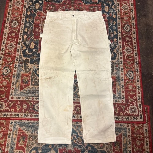 00s Dickies ペインターパンツ ホワイト ペイント W38 L32 W98cm XL ワークパンツ ペンキ ヴィンテージ ディッキーズ アメカジ 90s