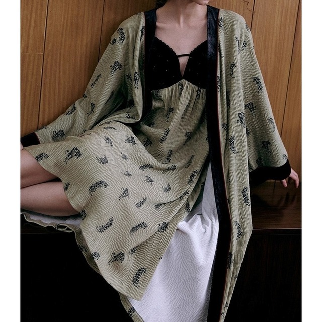 【2COLOR】【S-L】camisole dress + nightgown room wear set p1568