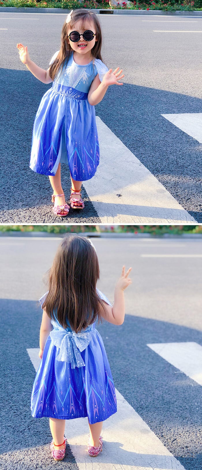 子供 ドレス プリンセス エルサ ドレス キッズ 雪の女王 コスチューム