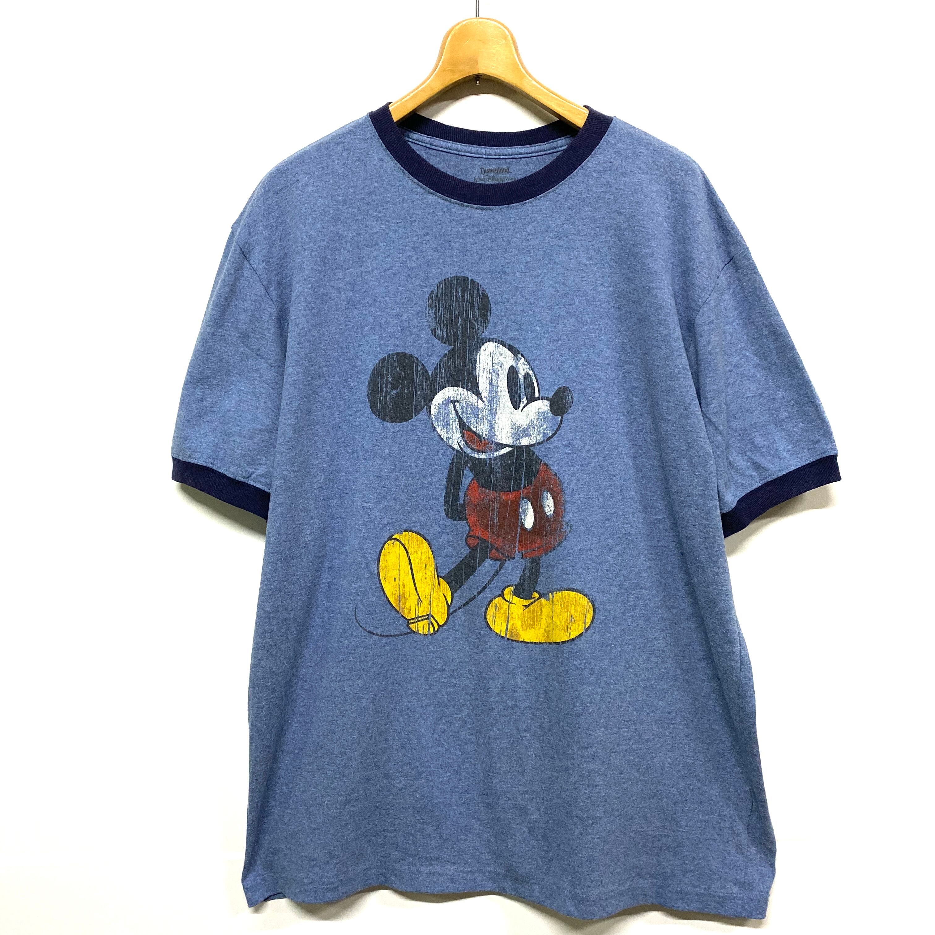 Disney ディズニー ミッキーマウス キャラクターラグランTシャツ L