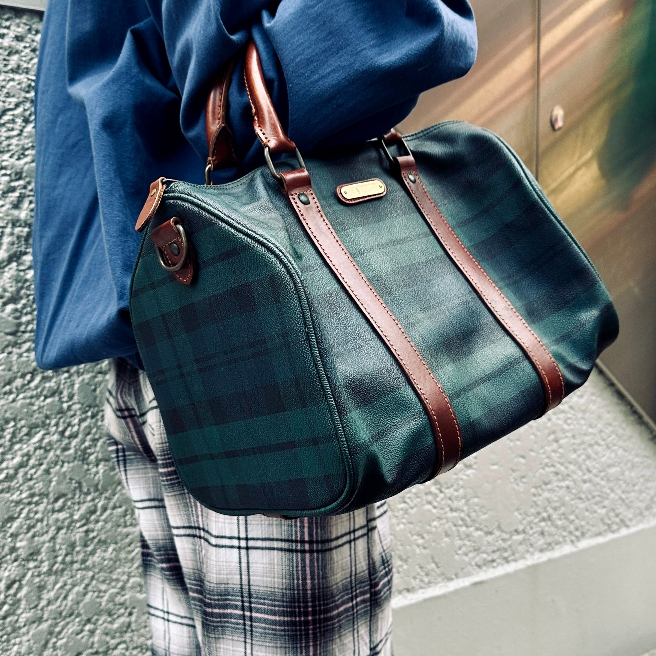 Polo Ralph Lauren/ポロラルフローレン チェックミニボストンバッグ 90