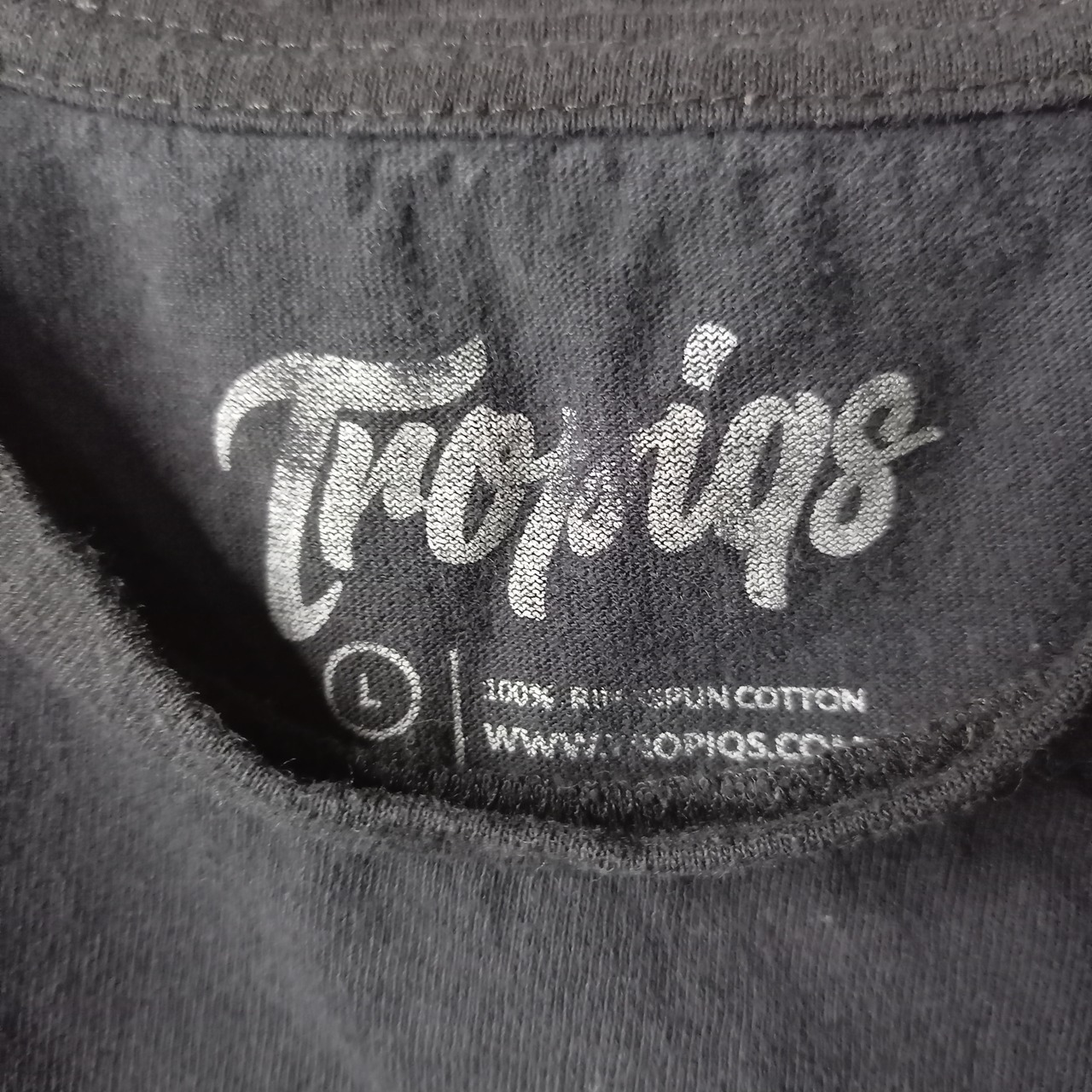 TROTOIQS　クルーネック　プリントTシャツ　アニマルプリント　半袖　L