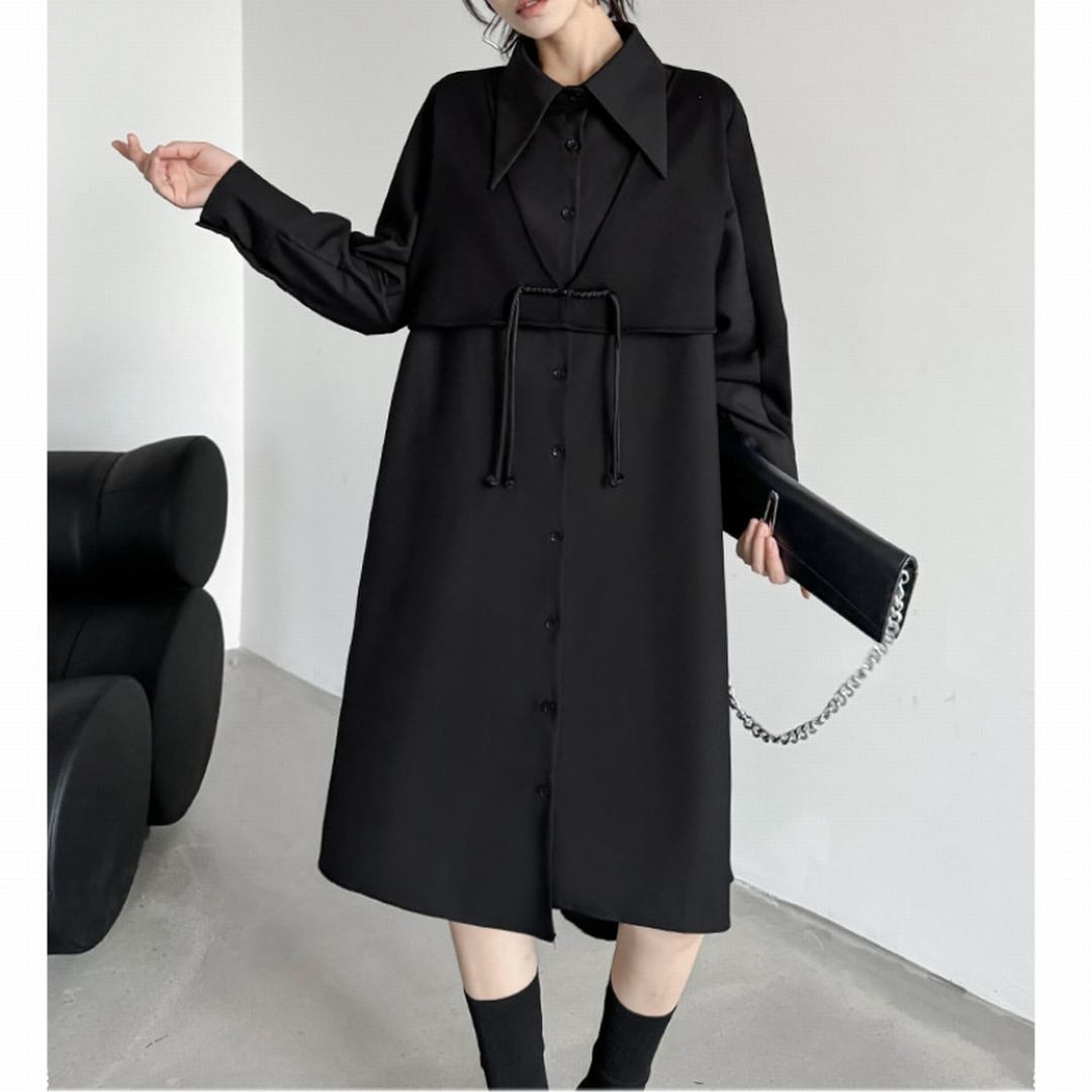 ベスト風オーバーサイズシャツワンピース ON0564 | Pay ID