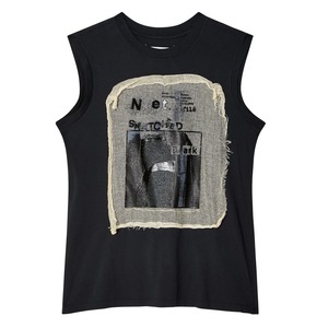 MAISON MARGIELA　PRINT TANK TEE   BLACK