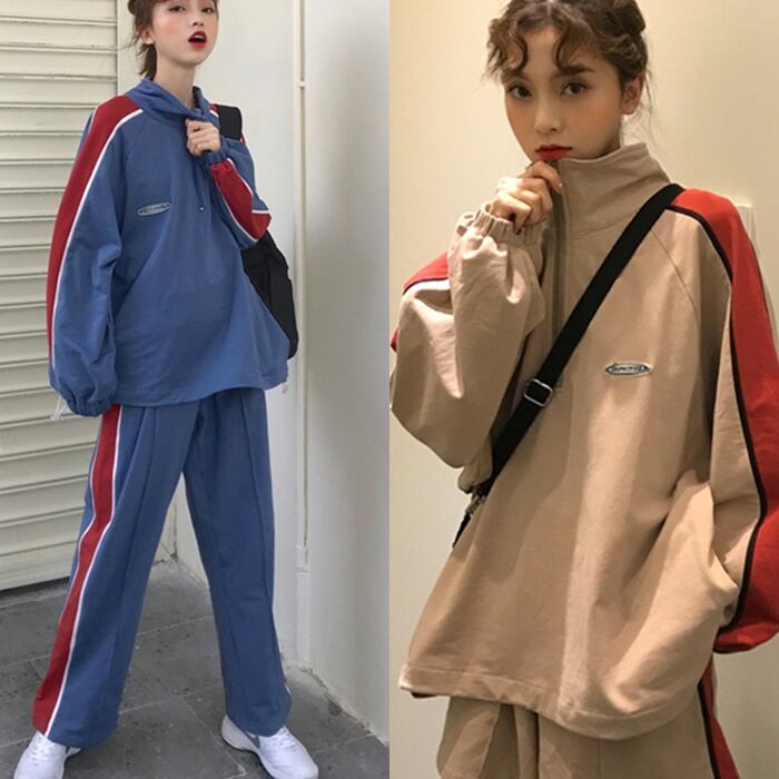 韓国 セットアップ レディース 上下セット ジャージ パープル Sale 60 Off