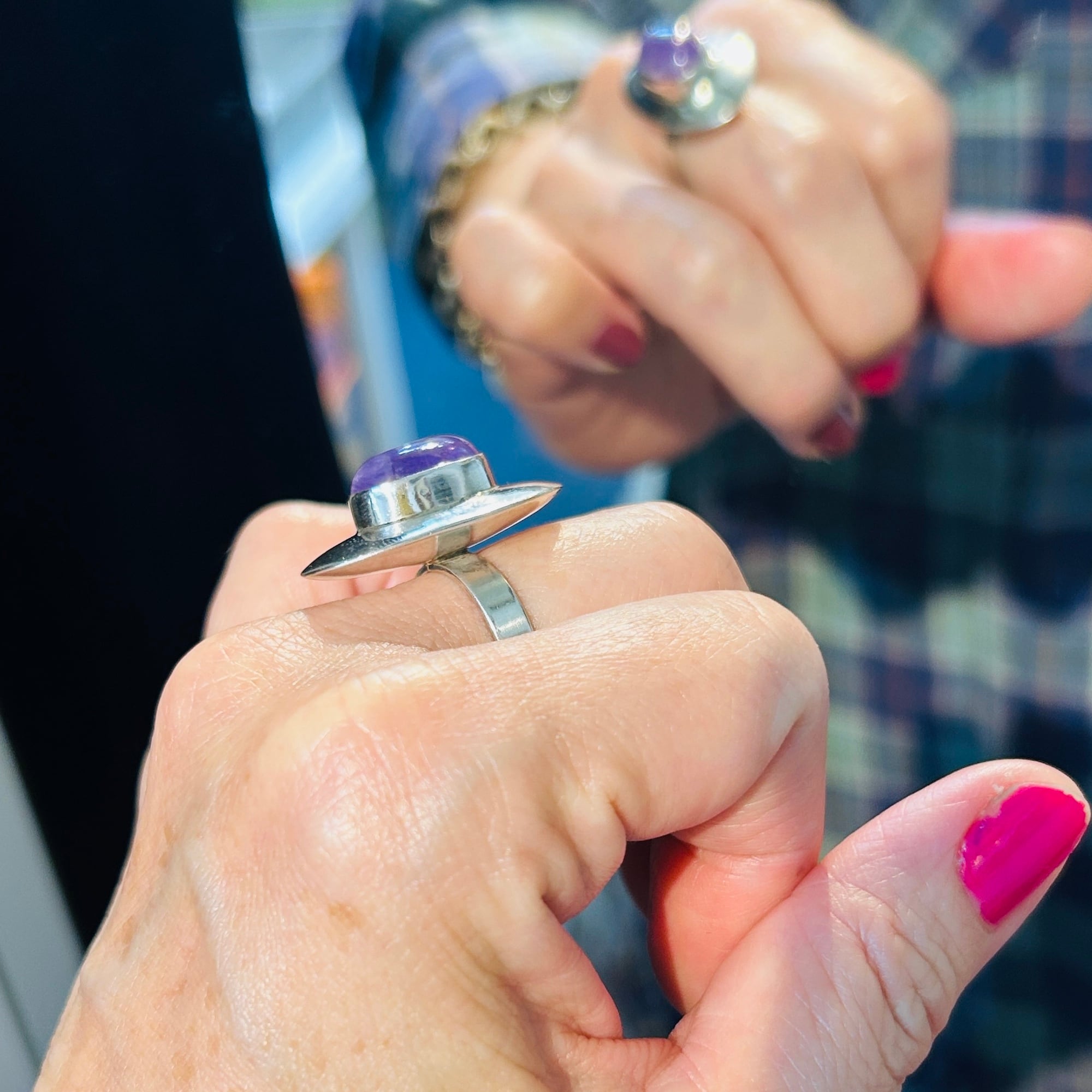 Israel シルバー925 アメジストリング（13号） | Milo Antiques & Vintage