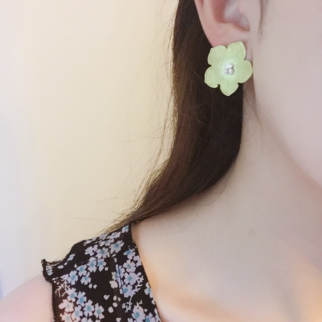 la luce : earring_03 "桔梗の花"