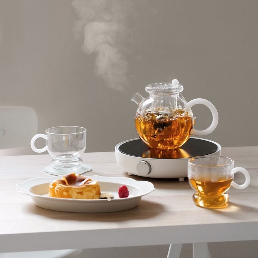 Heating Glass Tea Set Clear