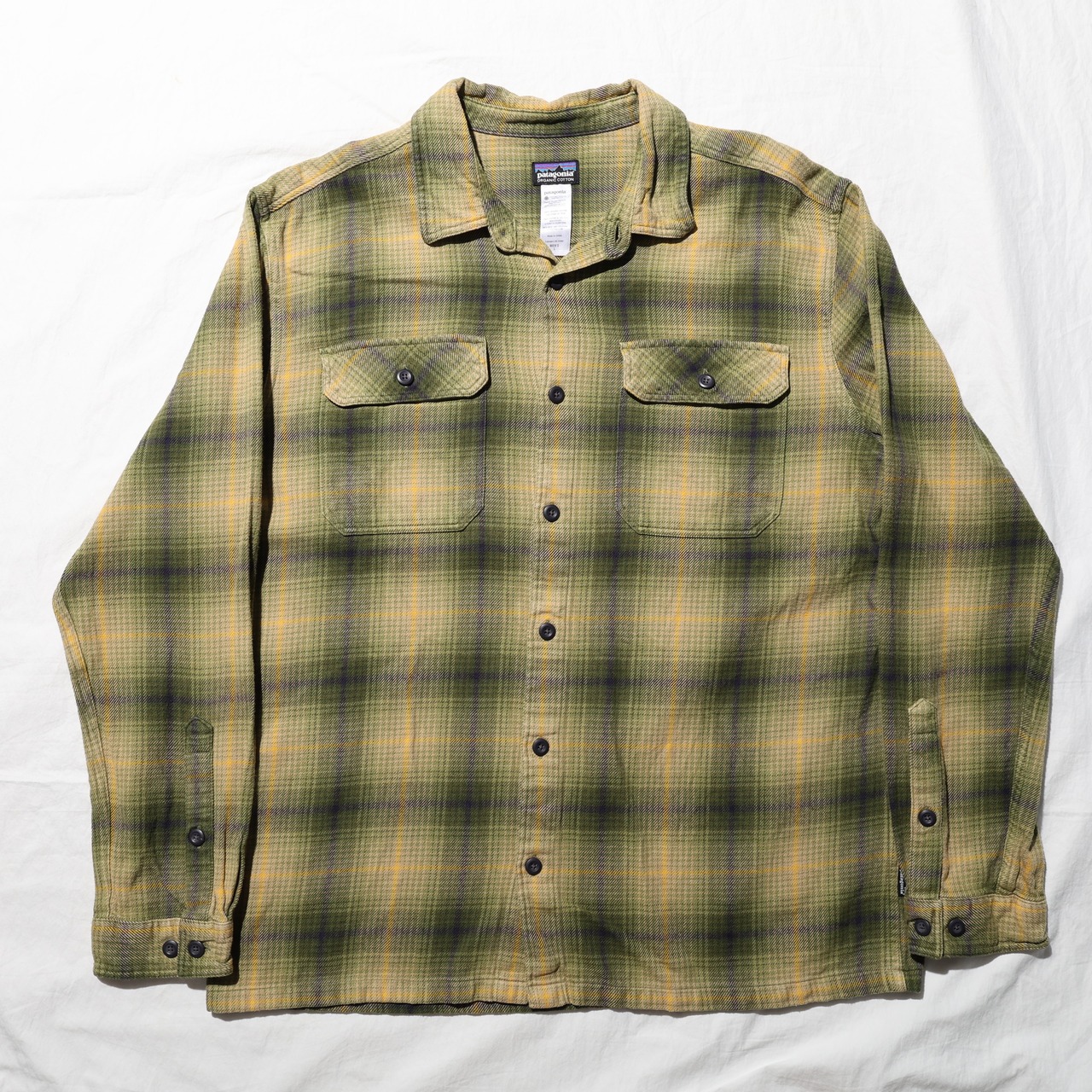 美品 L 13年 オンブレ Fjord Flannel Shirt フィヨルドフランネルシャツ Patagonia パタゴニア