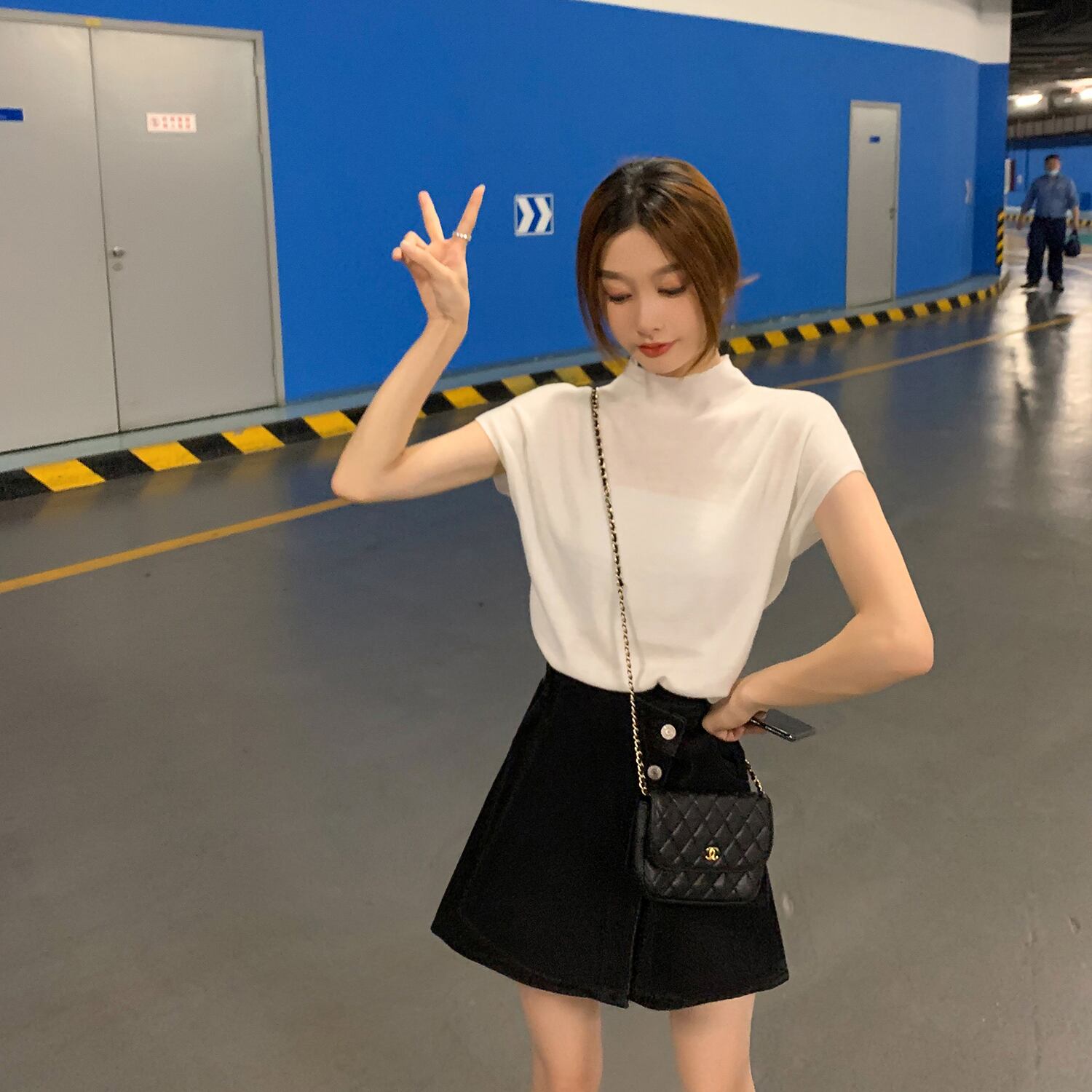 ノースリーブセーター サマースタイルホワイト薄手トップス 夏物 6Du_Shop_Women10272884489