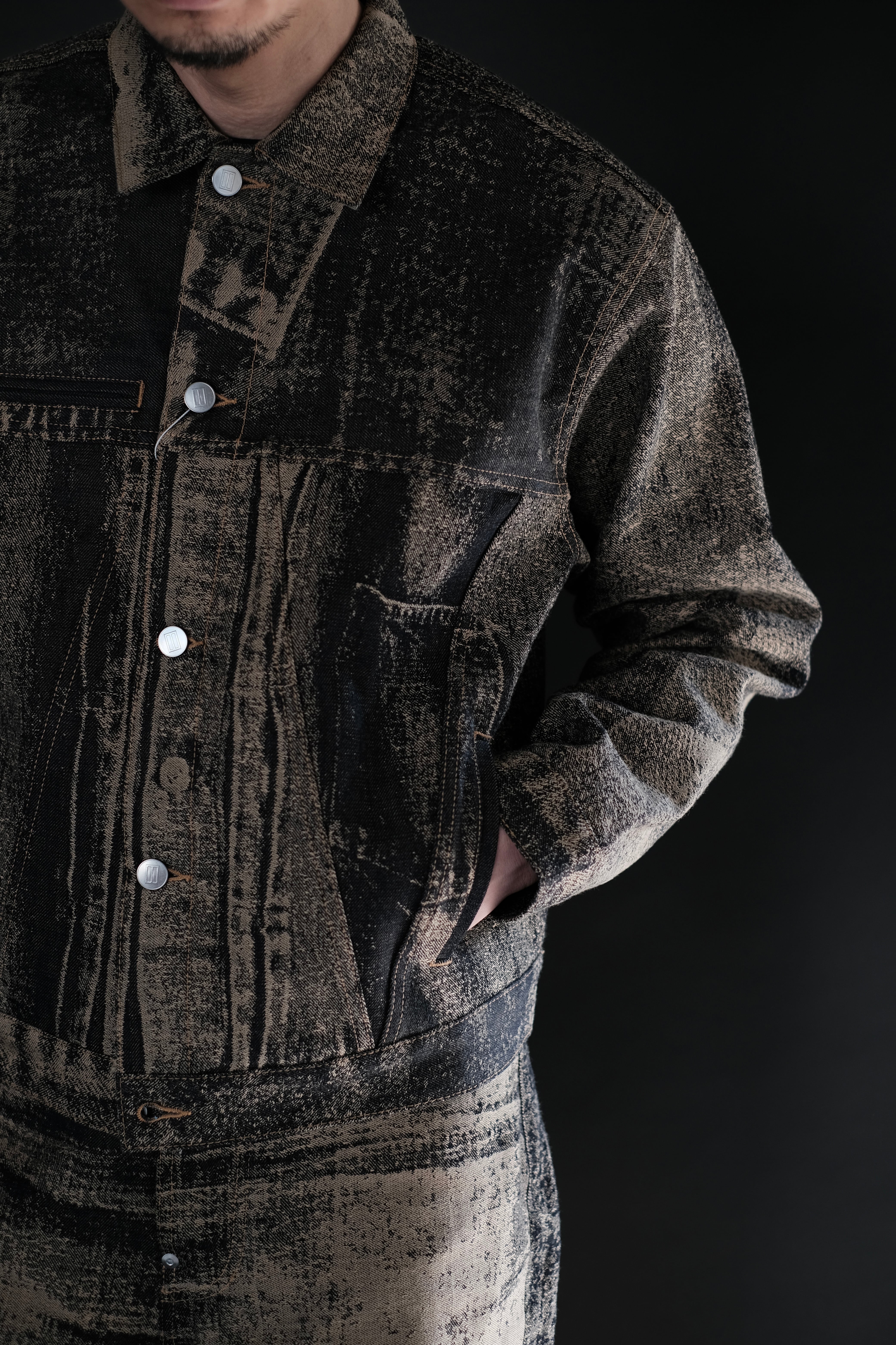 DAISUKE TANABE / x-ray jacuard denim jacket | LIVING