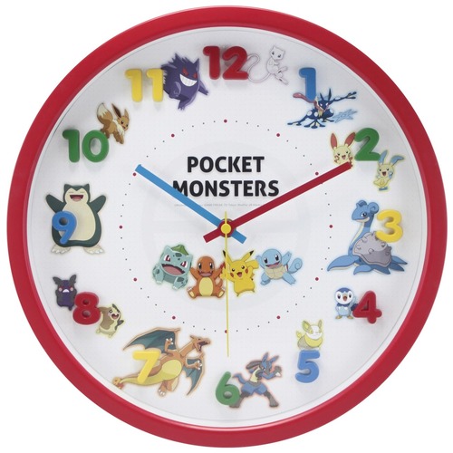 ポケットモンスターアイコンウォールクロック レッド(2926257)
