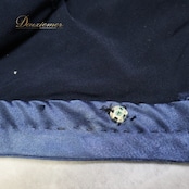 社交ダンス 衣装 スタンダードドレス ドレス ワンピース 紺 高級感 上品 フリル レース お洒落 ネイビー系 パーティ 軽やか 優雅 フェミニン クラシックスタイル