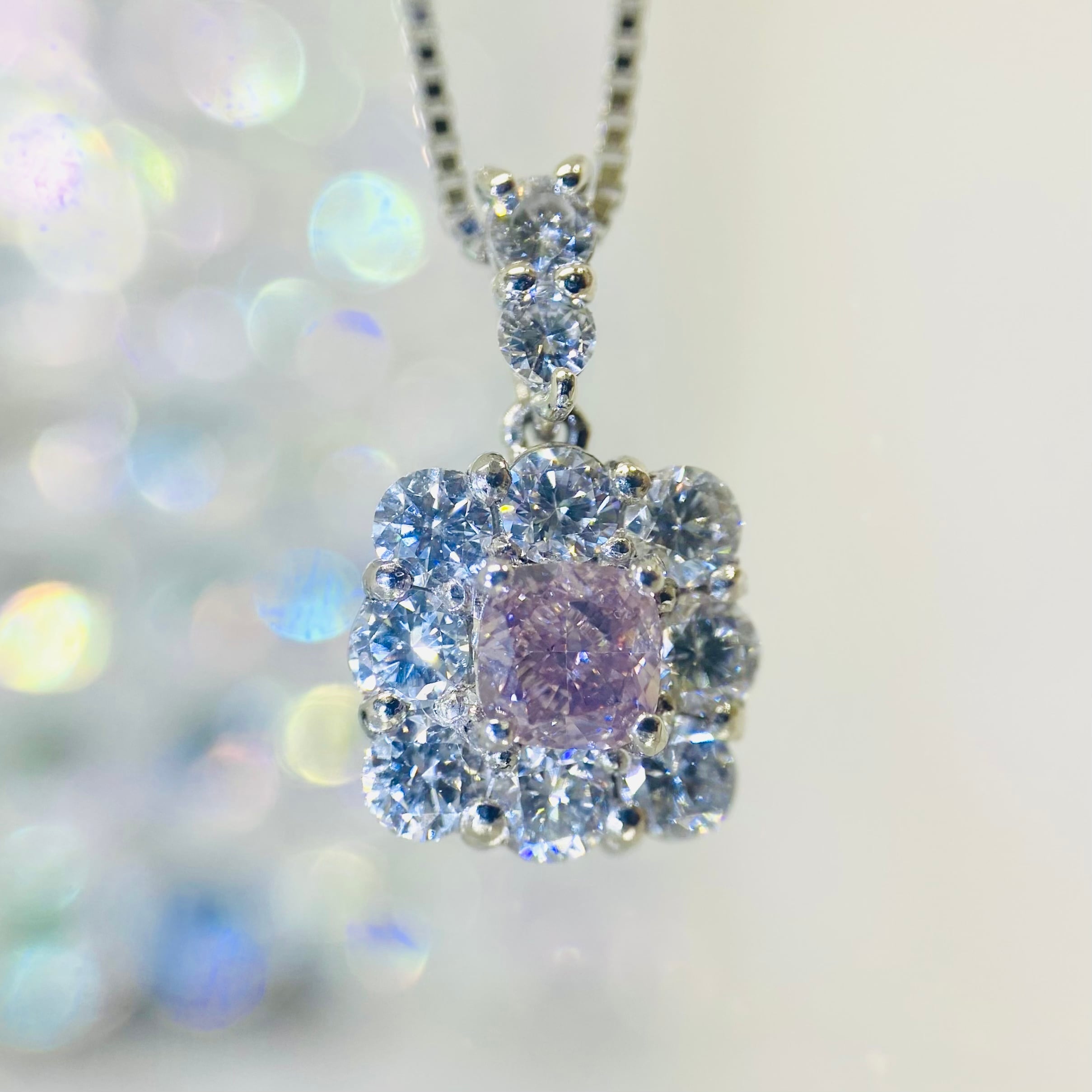 ブリヤンテス・レッド ダイヤモンド ネックレス K18 一粒 0.3カラット 鑑定書付 0.37ct Dカラー SI2クラス 3EXカット GIA  22359-bkp KDP*K