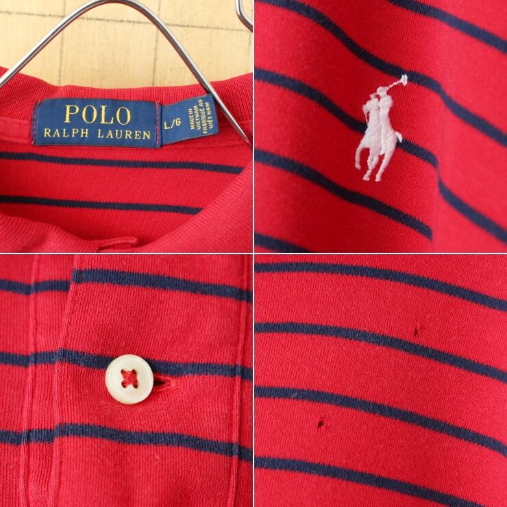 USA Polo RALPH LAUREN ポロ ラルフローレン ボーダー 長袖 ポロシャツ