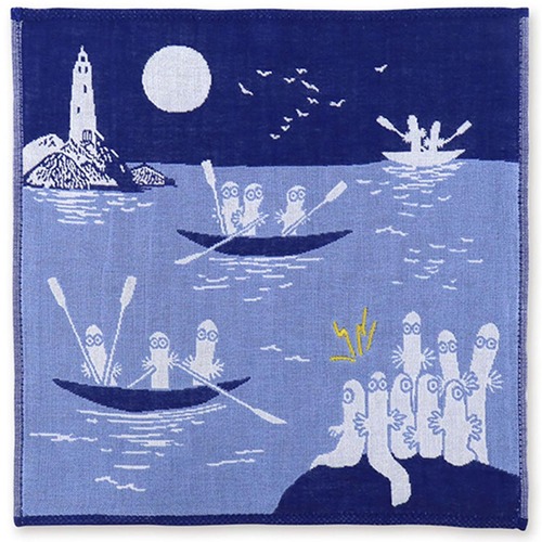 ムーミン三重ガーゼハンカチ 夜の海(5602881)