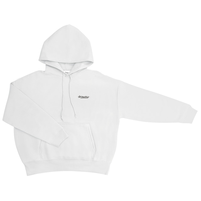 drowsy.. SIMPLE LOGO FRONT HOODIE / 22AW / WH