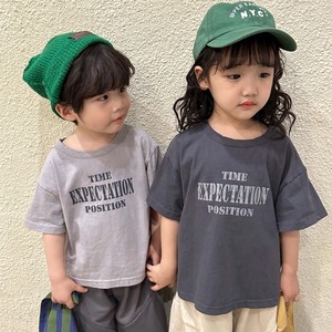 【KID】2023新作　英字ゆったり半袖トップス