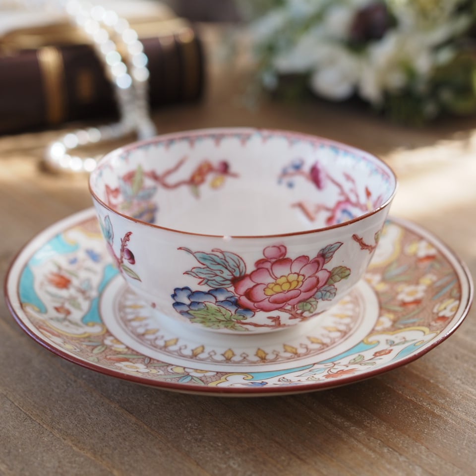 訳ありフランスアンティーク サルグミンヌ ミントン252＆767 カップ