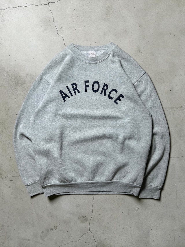United States Air Force Arched Logo Heather Gray Military Crewneck Sweatshirt