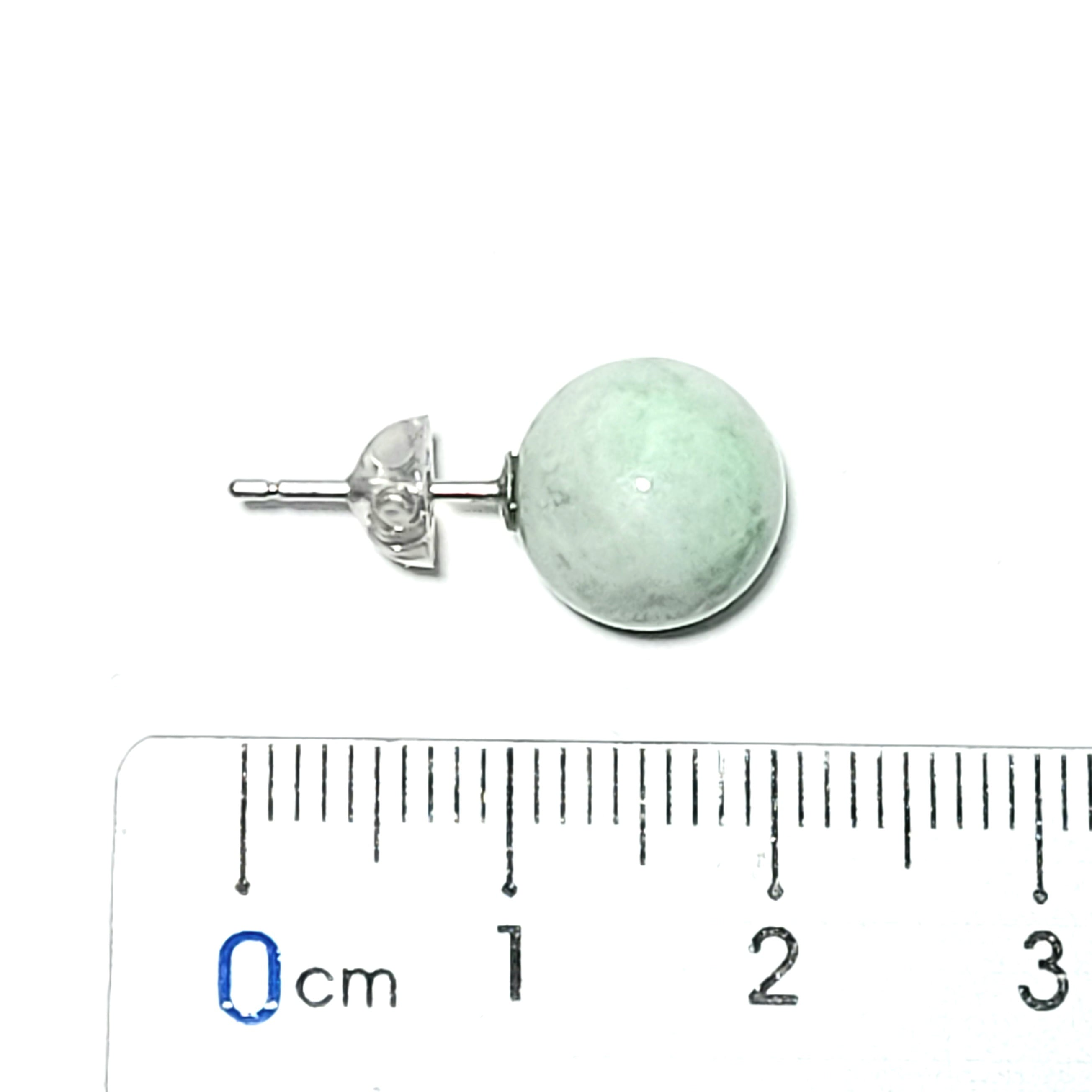 10㍉玉・糸魚川翡翠:ピアス BPS0091 | 糸魚川翡翠工房こたきBASE店