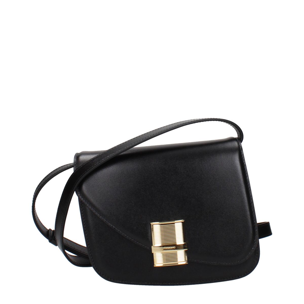 【新品】FERRAGAMO レディース クロスボディバッグ レザー ブラック 2159710769385