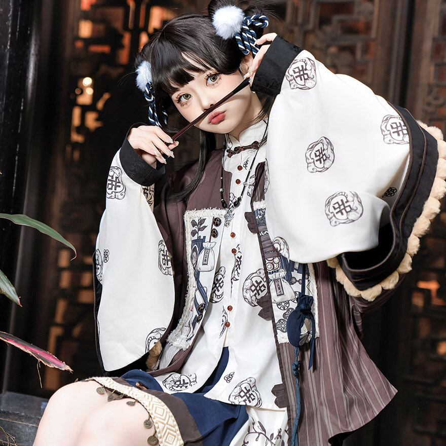 サブカル 服 地雷系 通販 チャイナ風 ジャケット アウター 羽織り レトロ