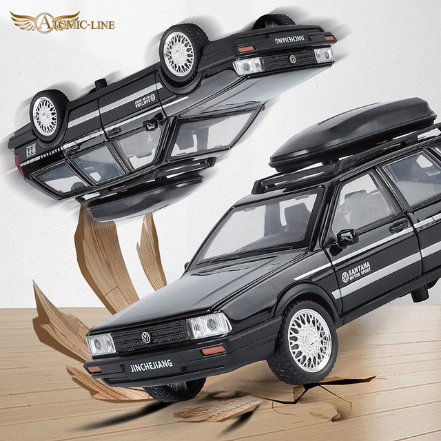 フォルクスワーゲン SANTANA サンタナ ワゴン 1/32 ミニカー 全3色 ライト点灯 合金モデル 模型 ジオラマ