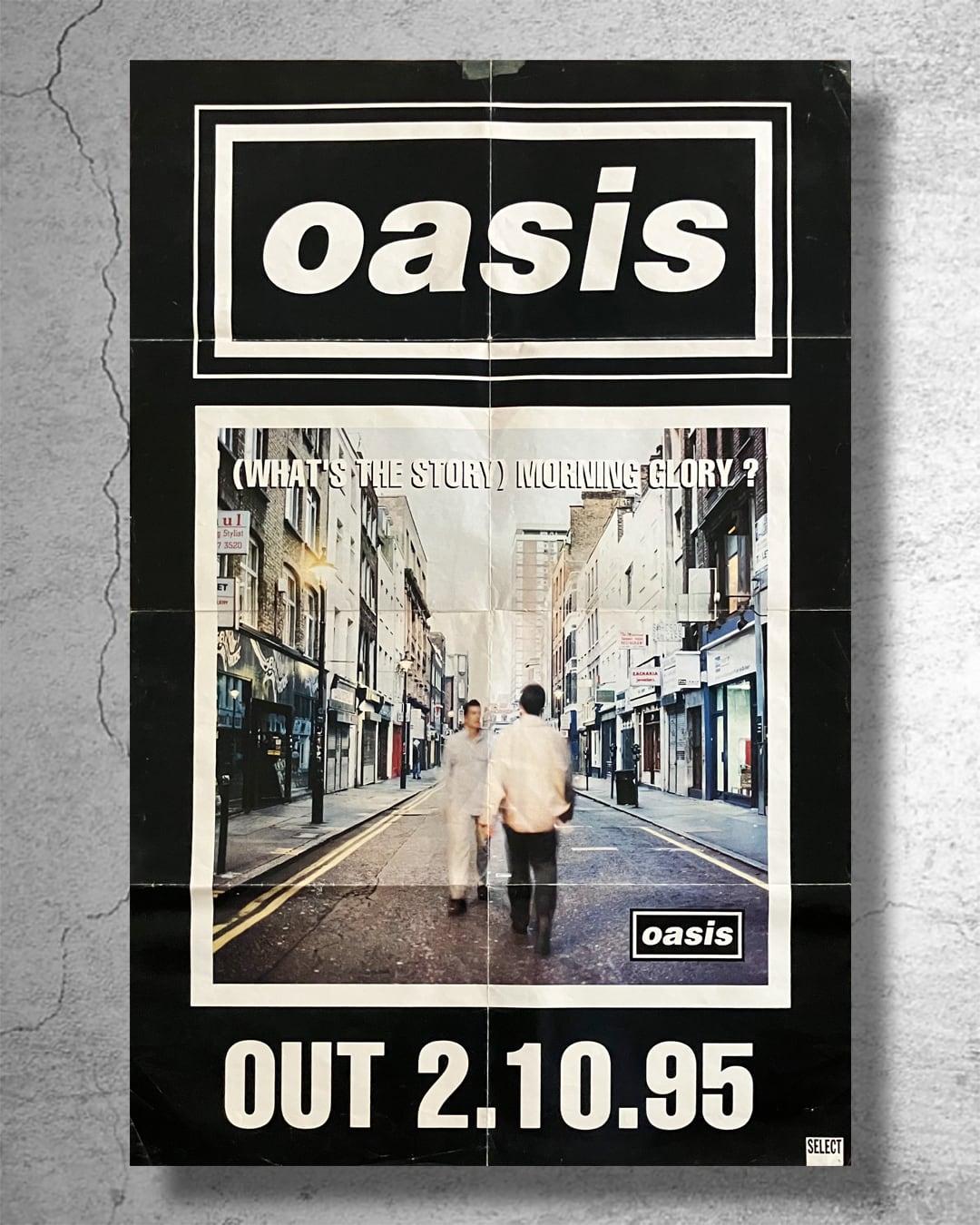 『OASIS オアシス』1995年イギリスでのアルバム『モーニング・グローリー』発売告知ポスター