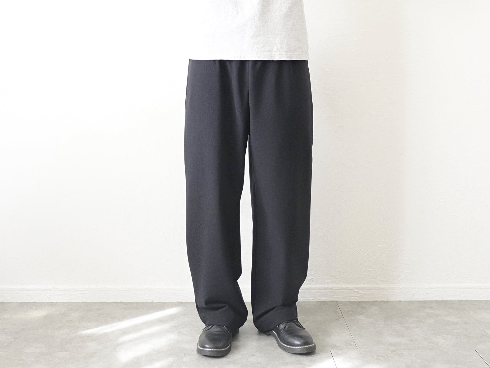 MANUAL ALPHABET / THERMO JOURPANTS WIDE - BLACK マニュアル