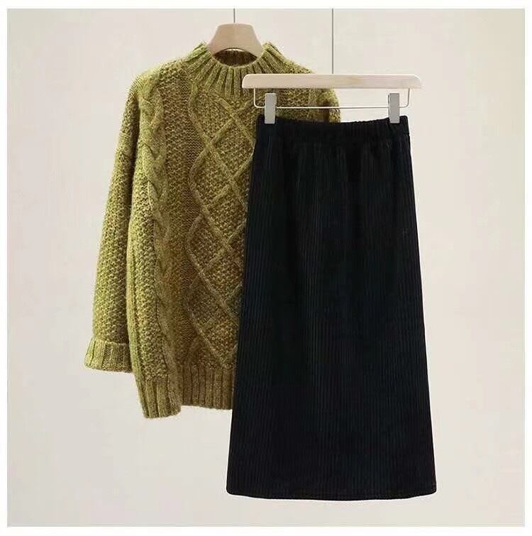 リブニットスカート