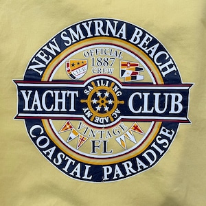 【PACIFIC&CO】ワンポイント バックプリント フロリダ ボートクラブ ロゴ スウェット トレーナー XL アメリカ古着