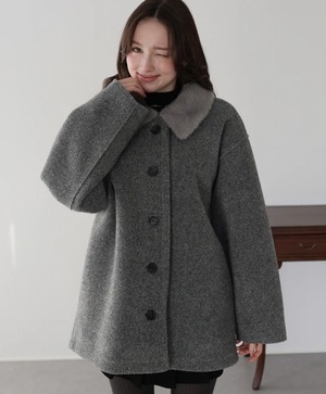 ナンバーミーTOKYO"BORE HALF COAT" GRAY