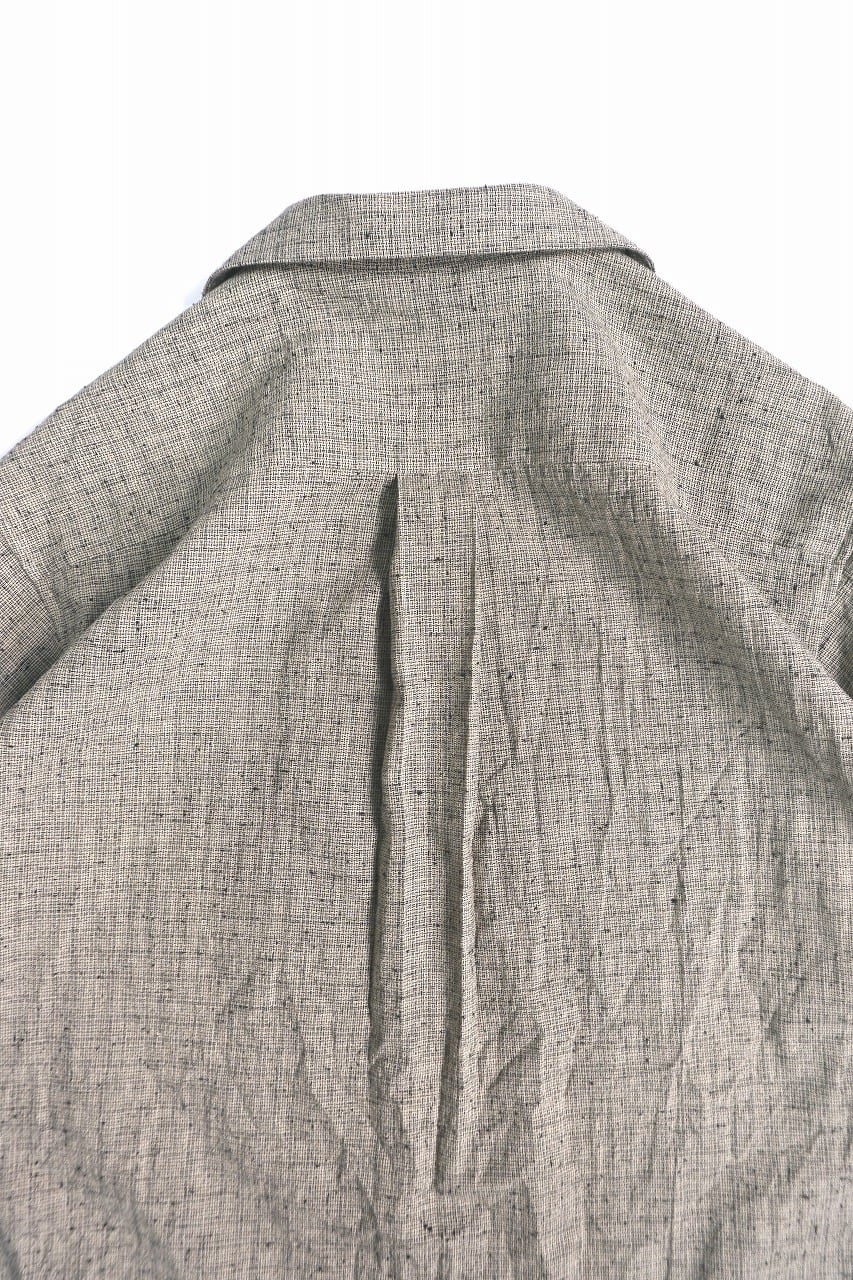 Nepped Check Open Collar Shirt