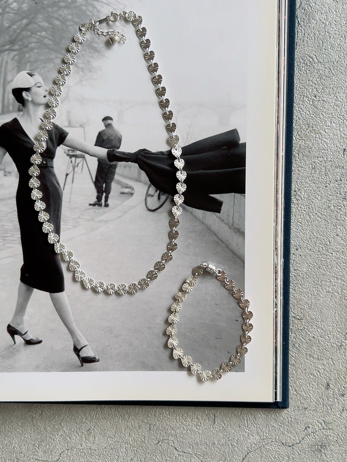 ハートチェーンブレスレット シルバー | 上品なアクセサリー