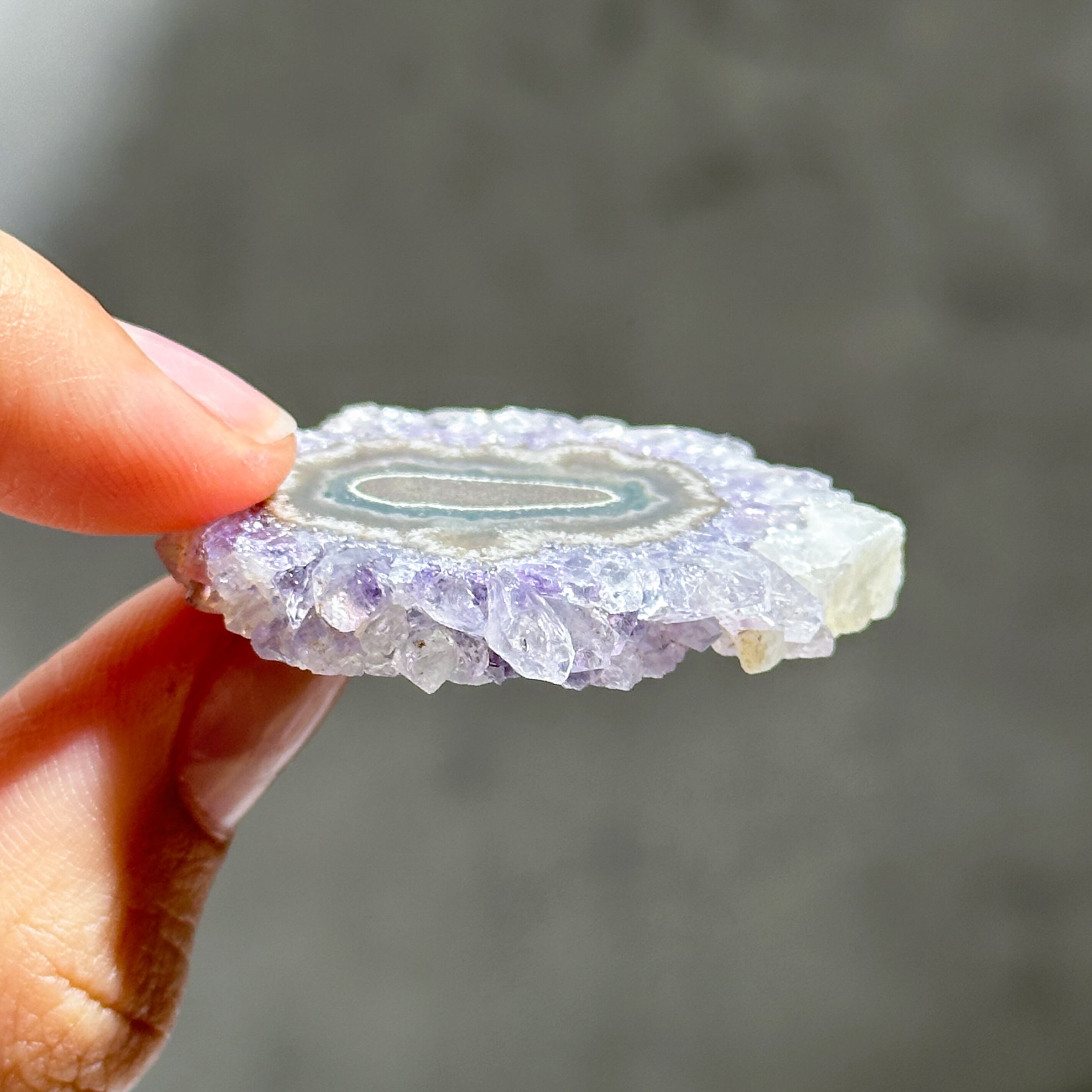 フラワーアメジスト スライス44◇ Flower Amethyst ◇天然石・鉱物