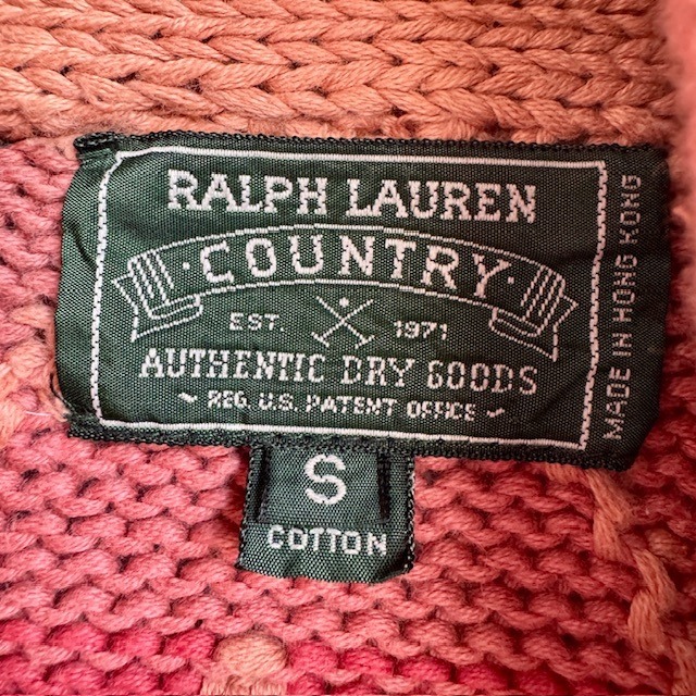 Ralph Lauren Country コットンハンドニット 80s 画像7