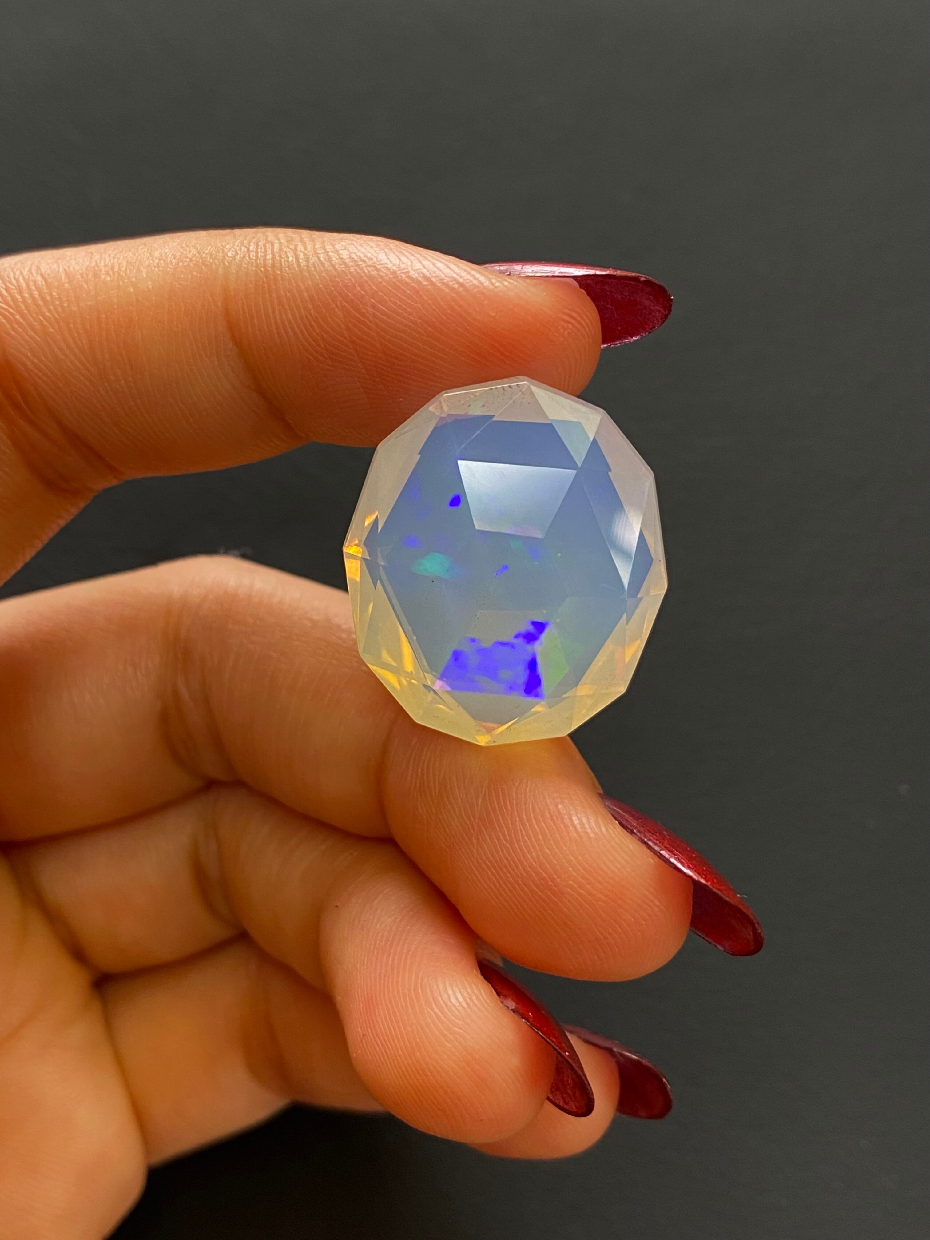 レア！】天然ファイアオパール 蛋白石 約3ct ハンドメイド材料に