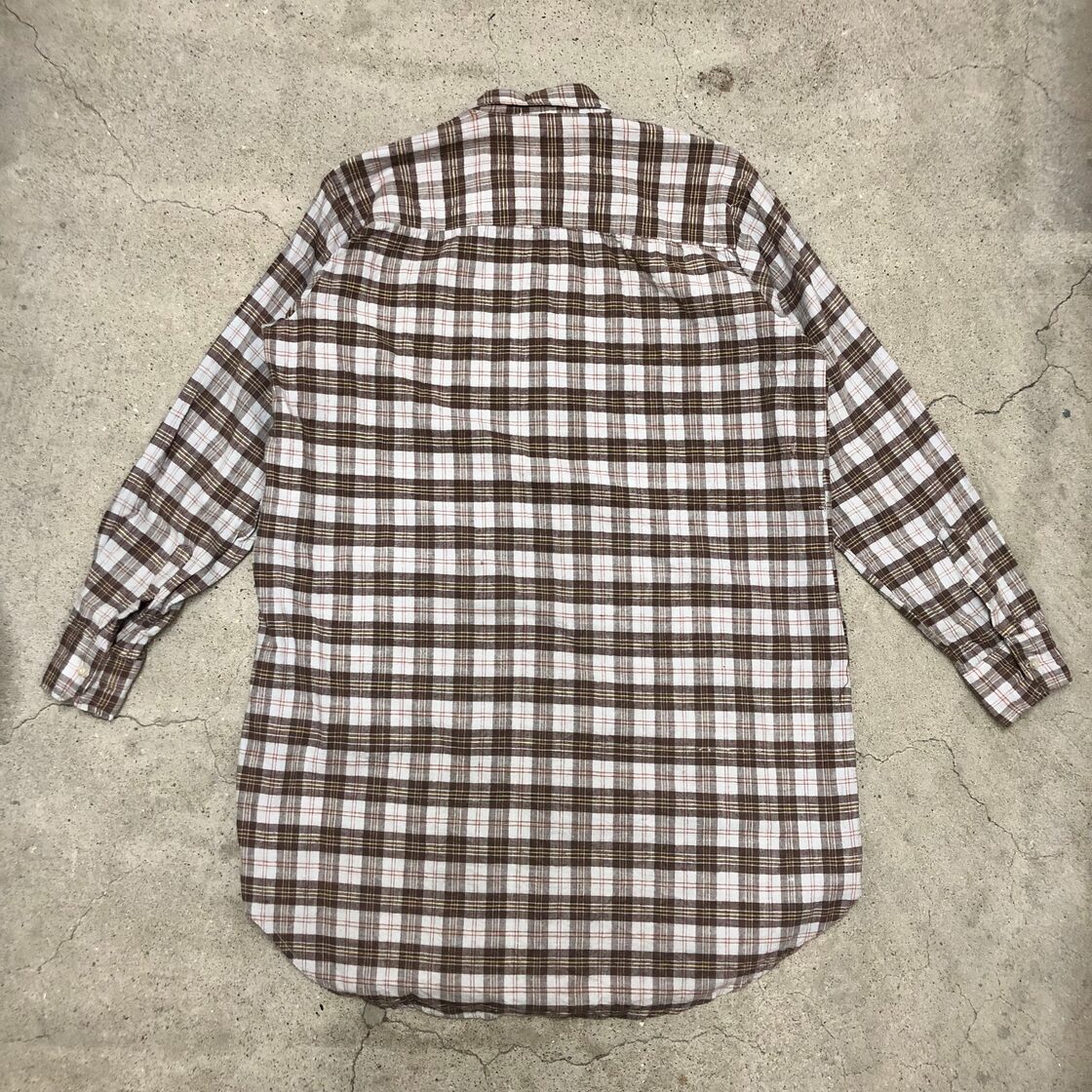 Euro vintage/BAUMWOLLE/grandpa shirt/42/グランパシャツ/長袖/ロング  