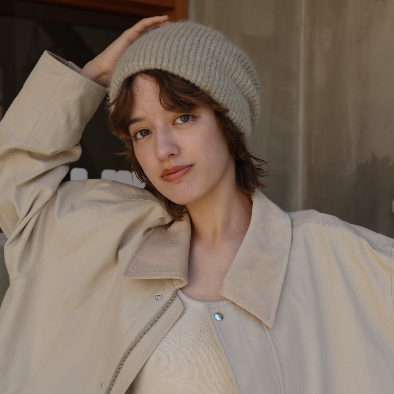 loose fit beanie / ivory | CALME /カルム -Lifestyle Shop-