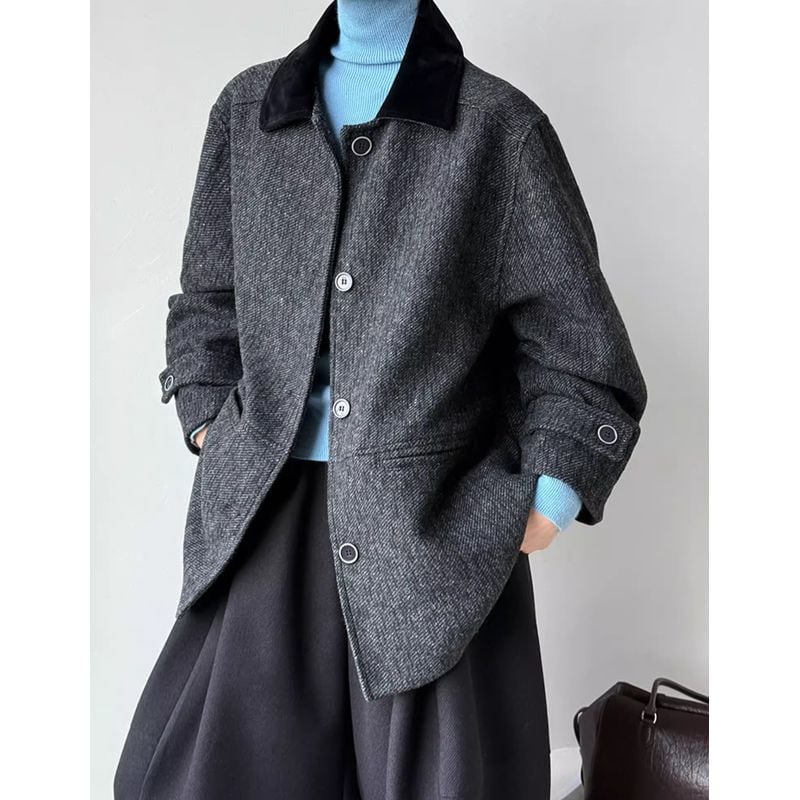 バイカラーヘリンボーンジャケット 202234