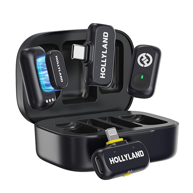 Hollyland LARK A1 Combo ワイヤレスマイク-ピンマイクiPhone