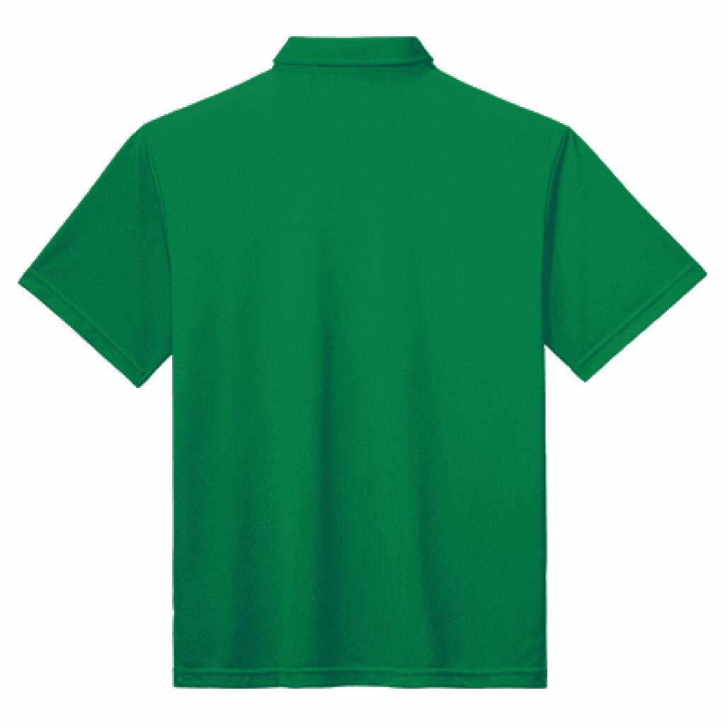 ロゴ付きグリーンポロシャツ MEN ベーシック長袖ポロシャツ グリーン