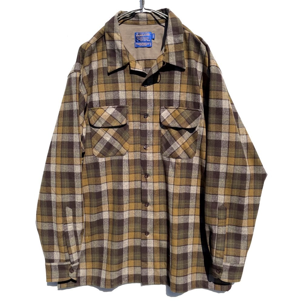 Pendleton [PENDLETON] Vintage Open Collar Wool Shirt [1990s